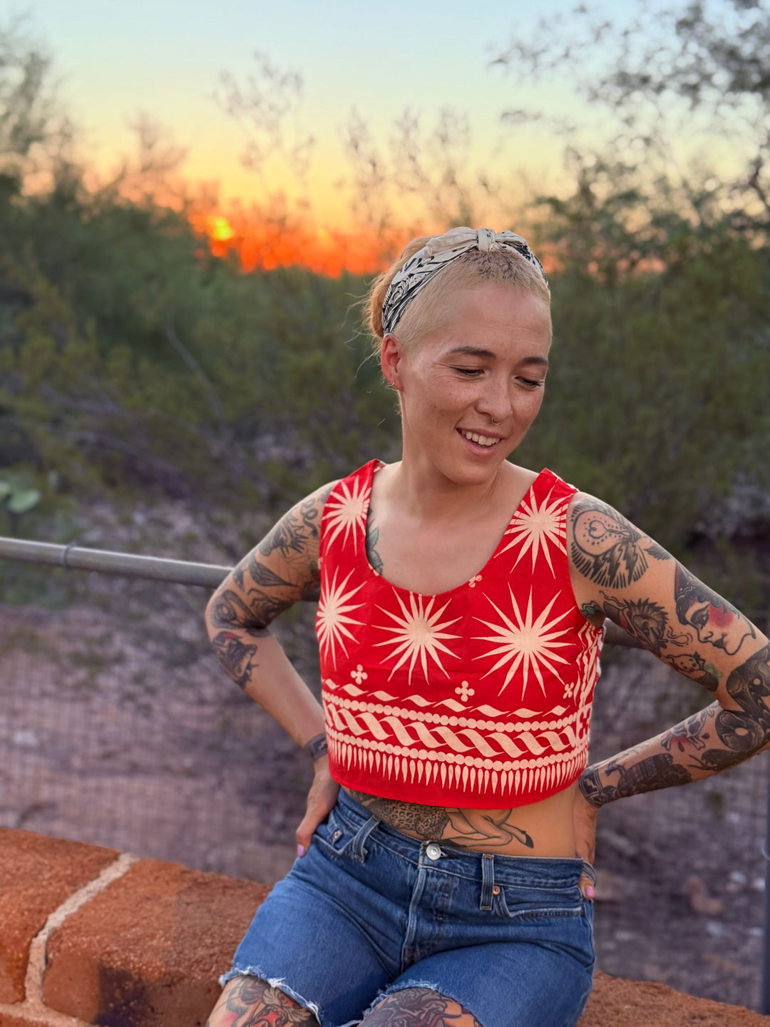 BANDANA TIE BACK TOPS