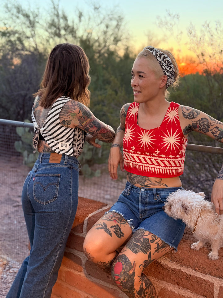 BANDANA TIE BACK TOPS