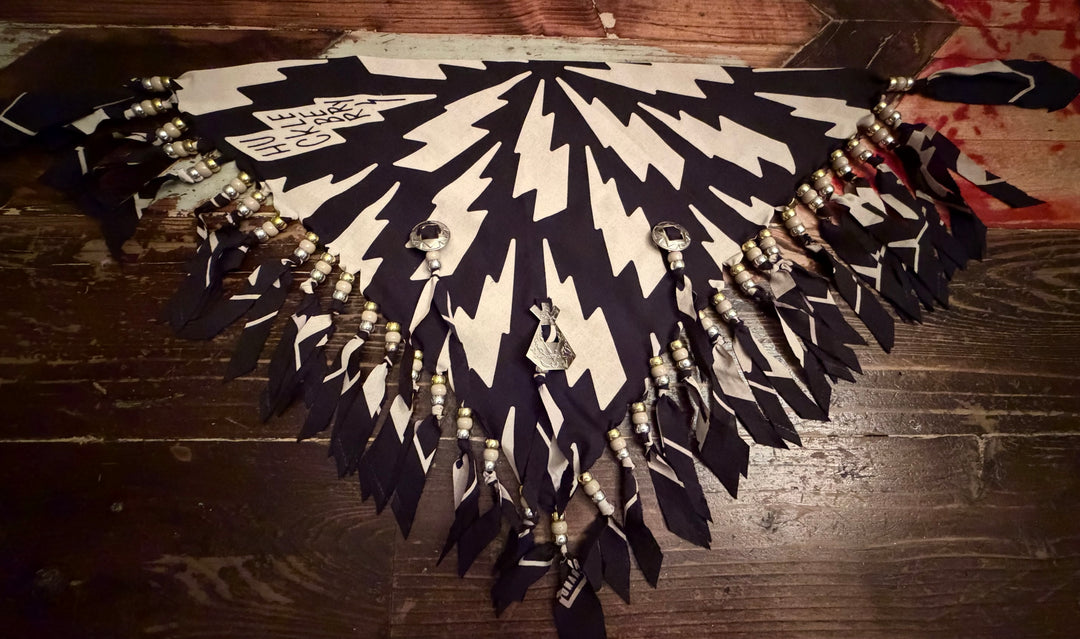 BLACK BOLT BANDANA CUSTOMIZED BY ZOIE @ UNLUCKY JACKELOPE / QUIRKY THE COWPOKE (Copy)