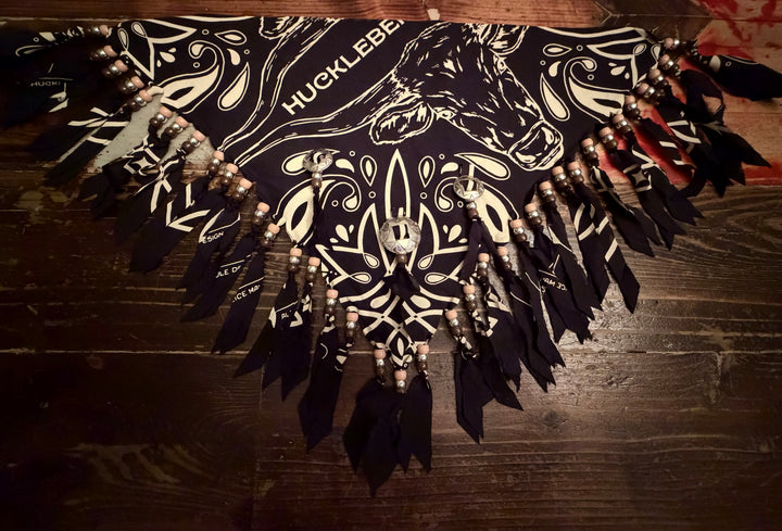 LONGHORN BANDANA CUSTOMIZED BY ZOIE @ UNLUCKY JACKELOPE / QUIRKY THE COWPOKE (Copy)