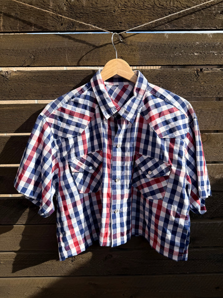 COWGIRL CROP - RED WHITE & BLUE