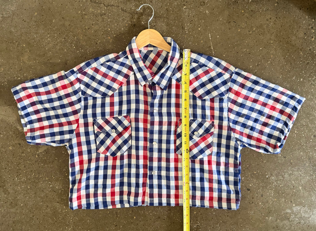 COWGIRL CROP - RED WHITE & BLUE