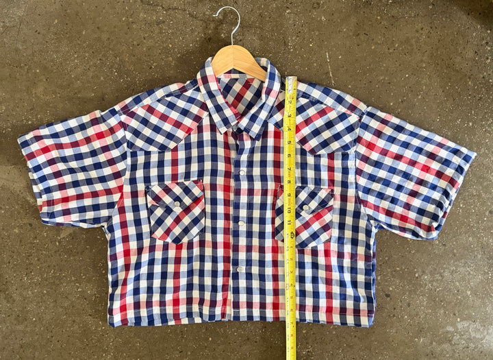 COWGIRL CROP - RED WHITE & BLUE