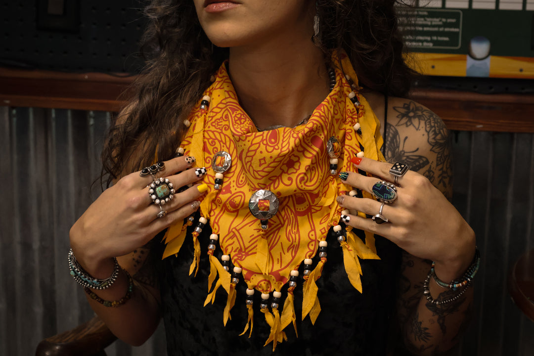 BLACK BOLT BANDANA CUSTOMIZED BY ZOIE @ UNLUCKY JACKELOPE / QUIRKY THE COWPOKE (Copy)