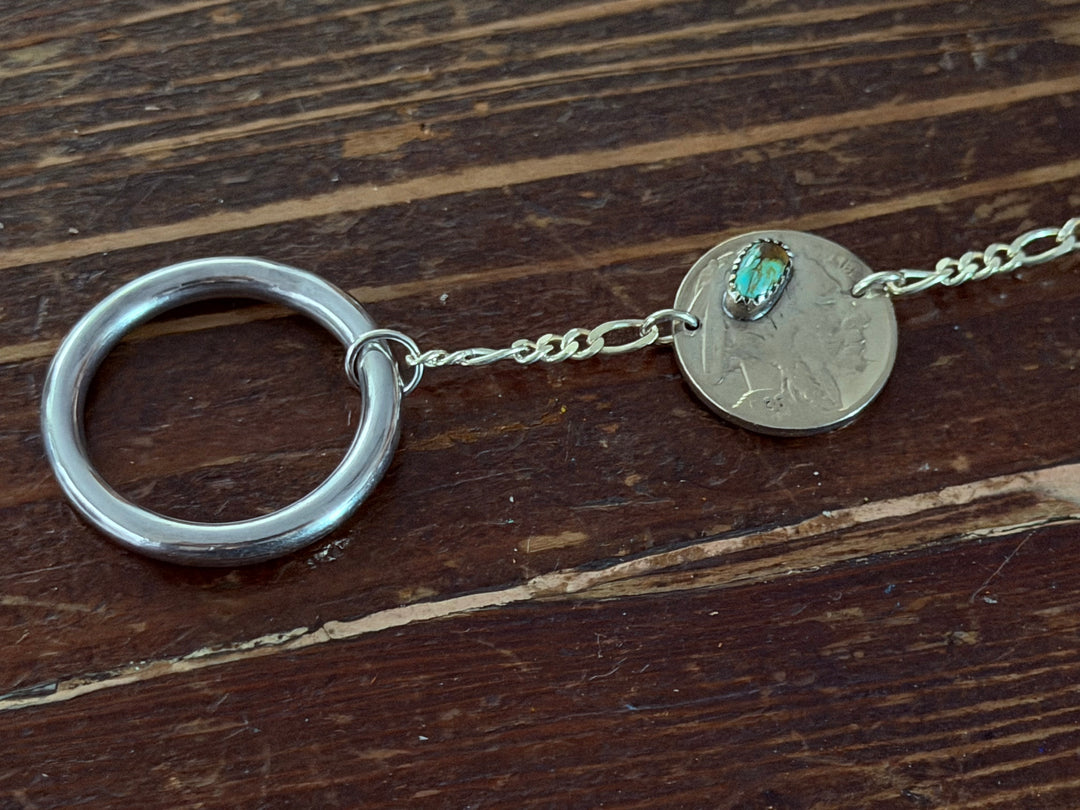 TEETH OF TURQUOISE BUFFALO NICKEL