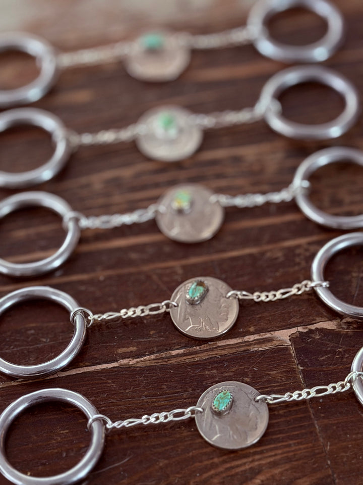 TEETH OF TURQUOISE BUFFALO NICKEL