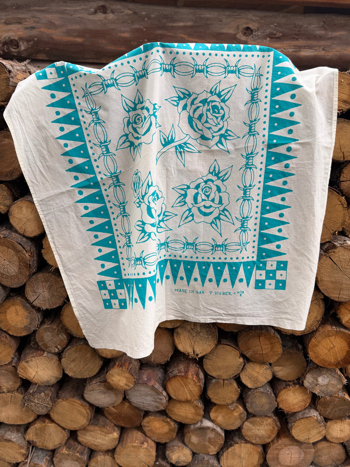 BARBED WIRE ROSES BANDANA